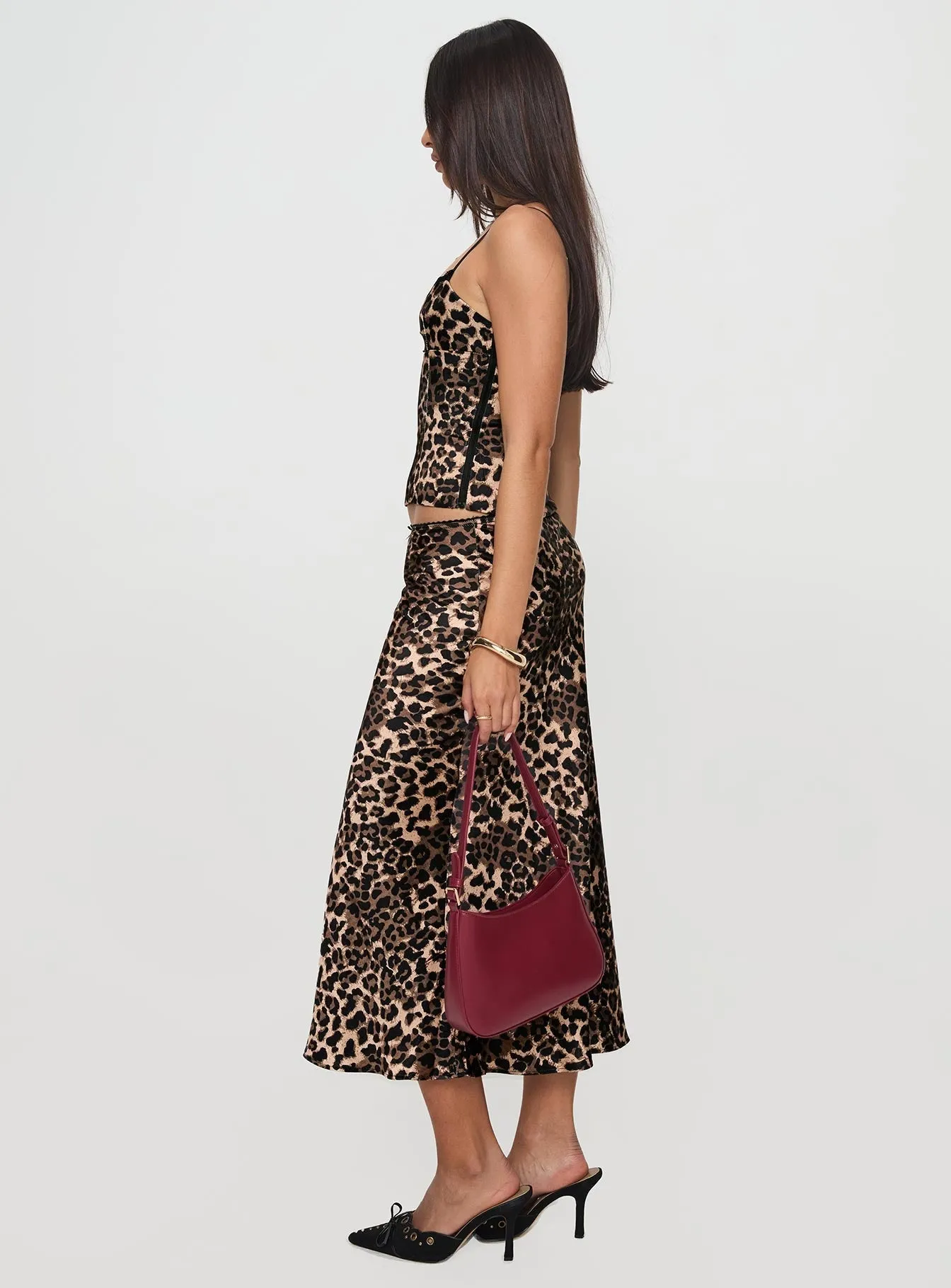 Enigmatic Maxi Skirt Leopard