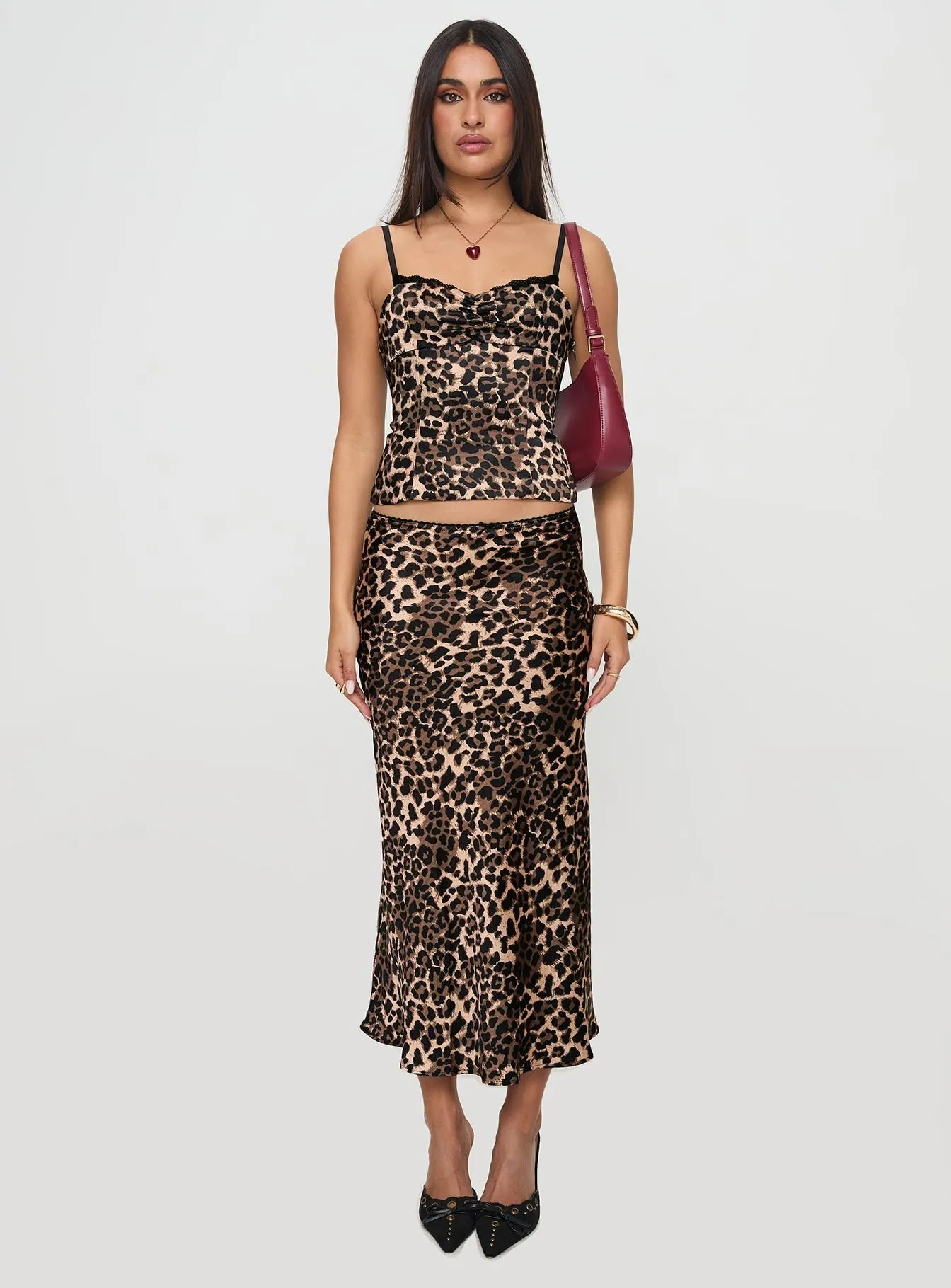 Enigmatic Maxi Skirt Leopard