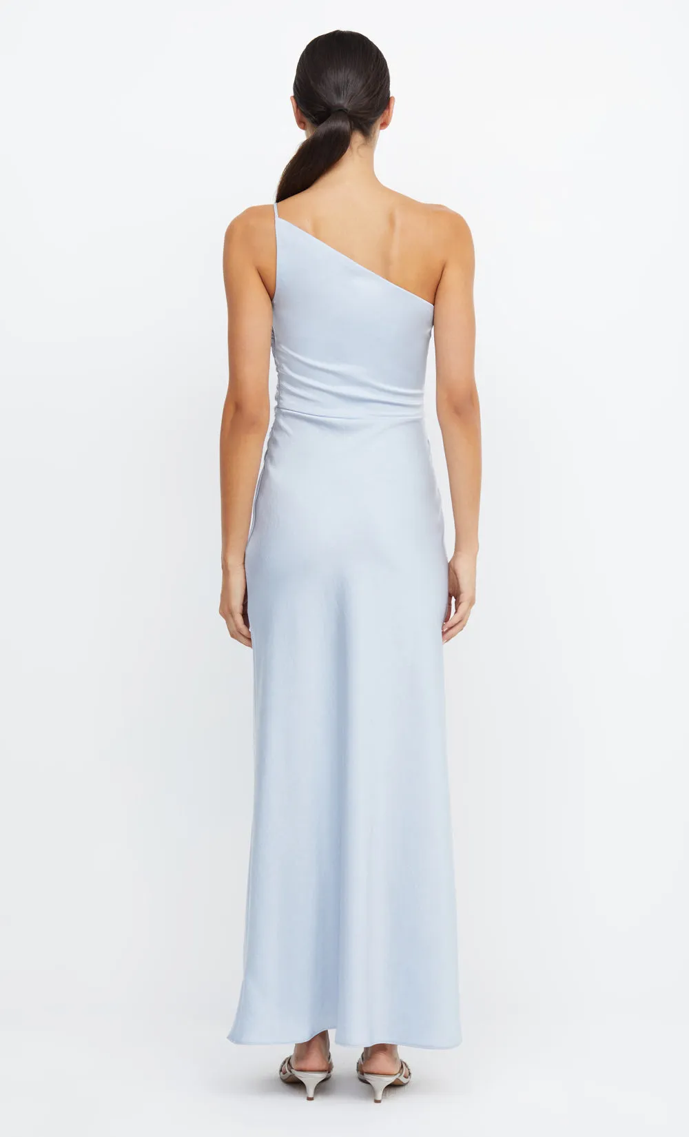 ETERNITY ASYM MAXI DRESS - DUSTY BLUE