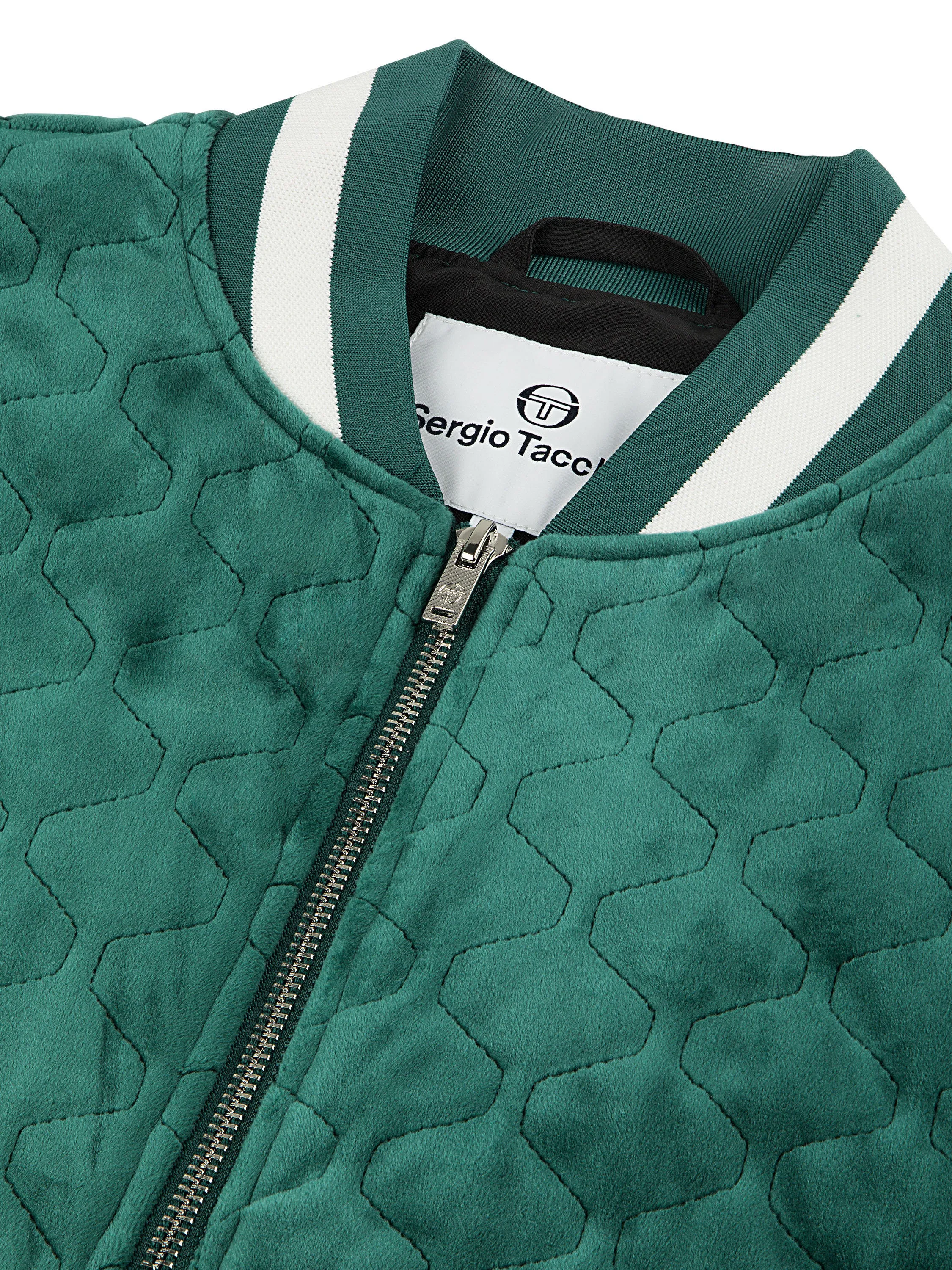 Fasano Quilted Velour Jacket- Rainforest