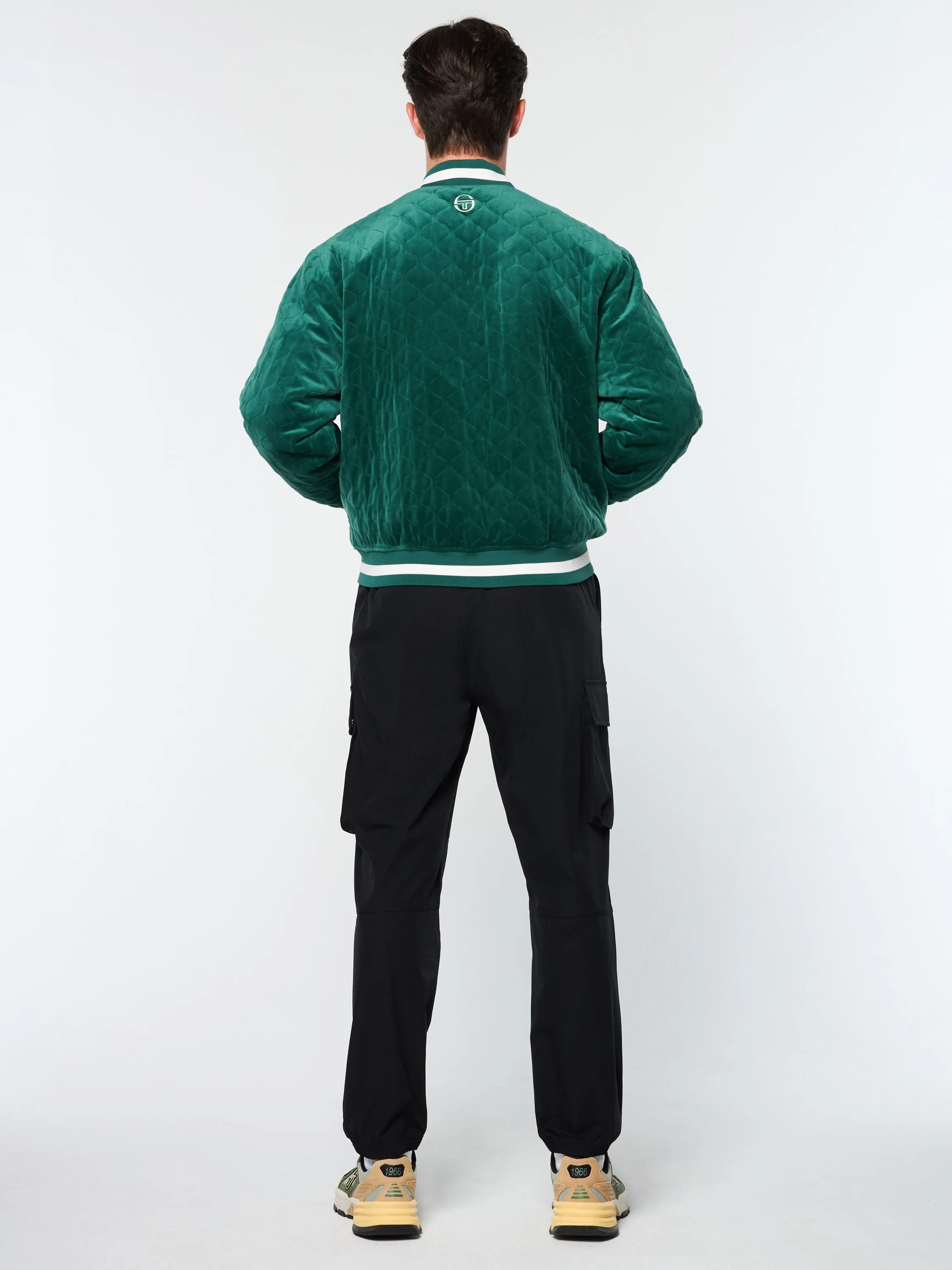 Fasano Quilted Velour Jacket- Rainforest