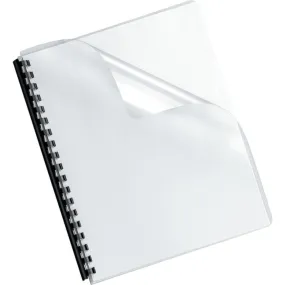 Fellowes 52311 Crystals Transparent PVC Binding Covers, 100 pk (Oversized)