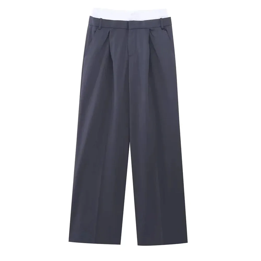 Fira Color Contrast Waist Trousers