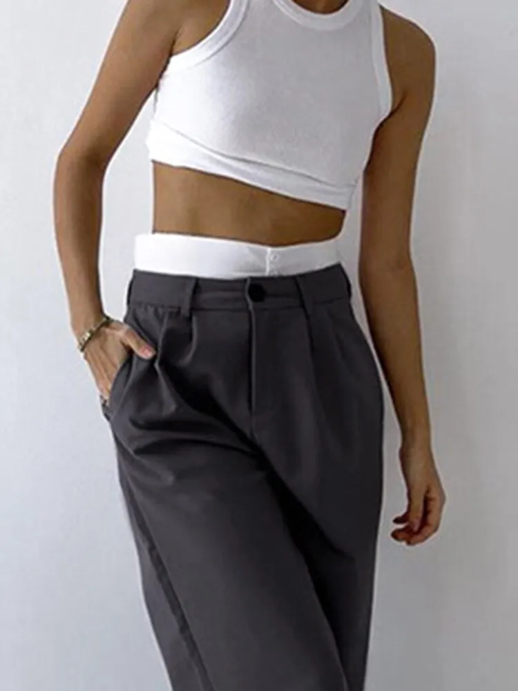 Fira Color Contrast Waist Trousers