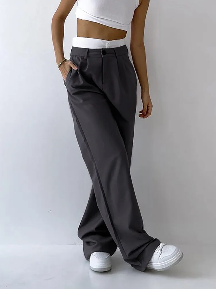 Fira Color Contrast Waist Trousers