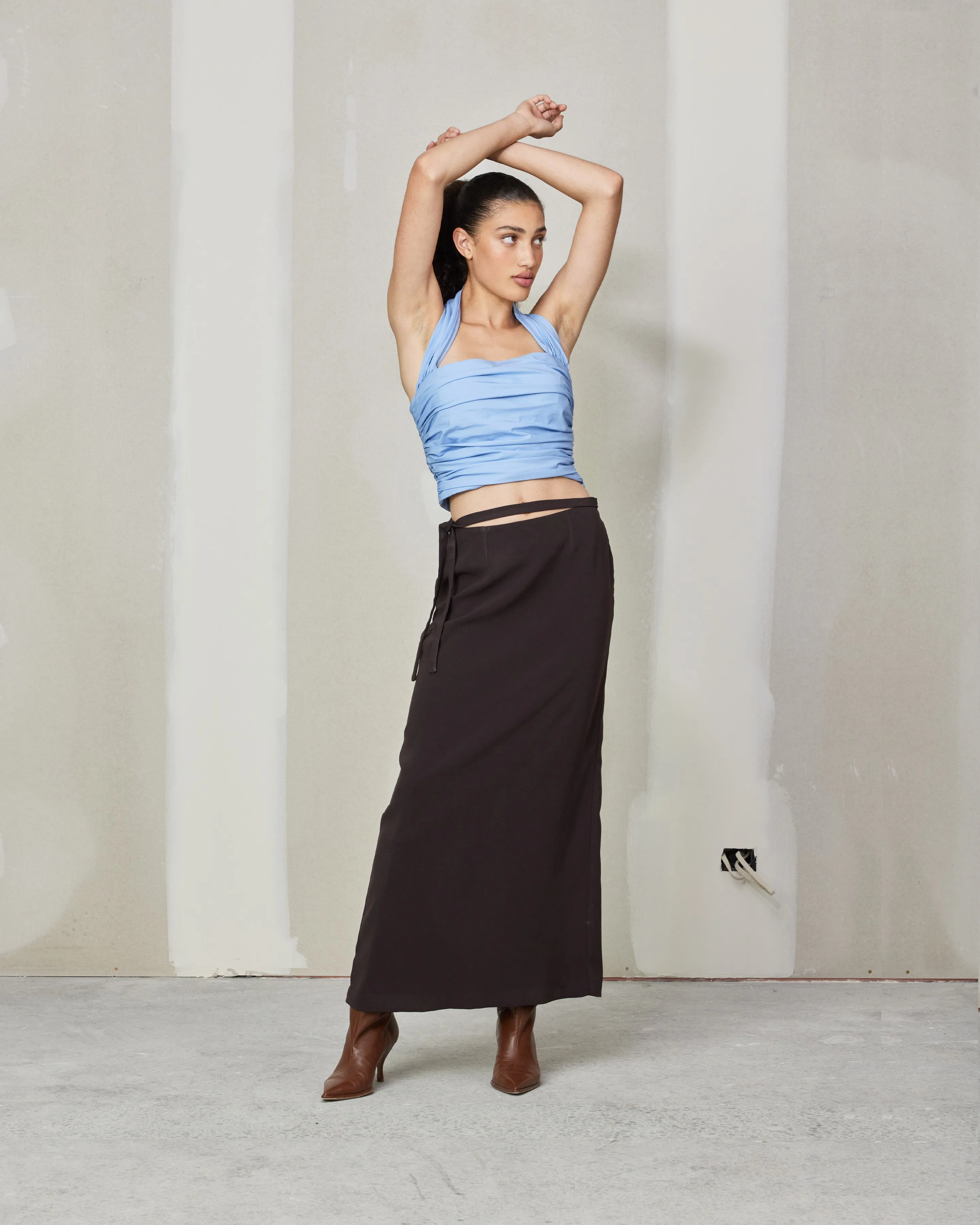 FIREBIRD TIE MAXI SKIRT JAVA