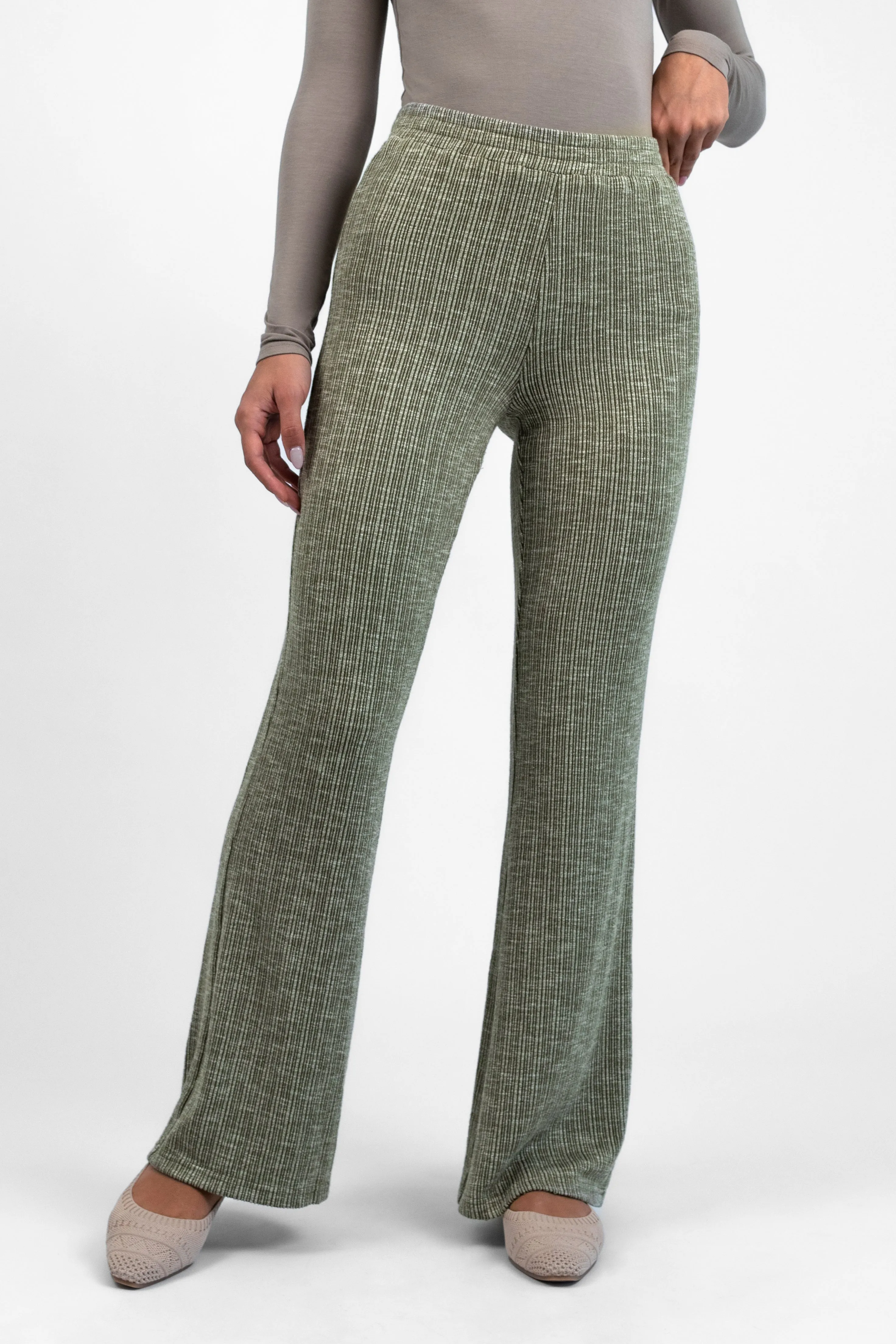 Flared Knit Pants - Arz