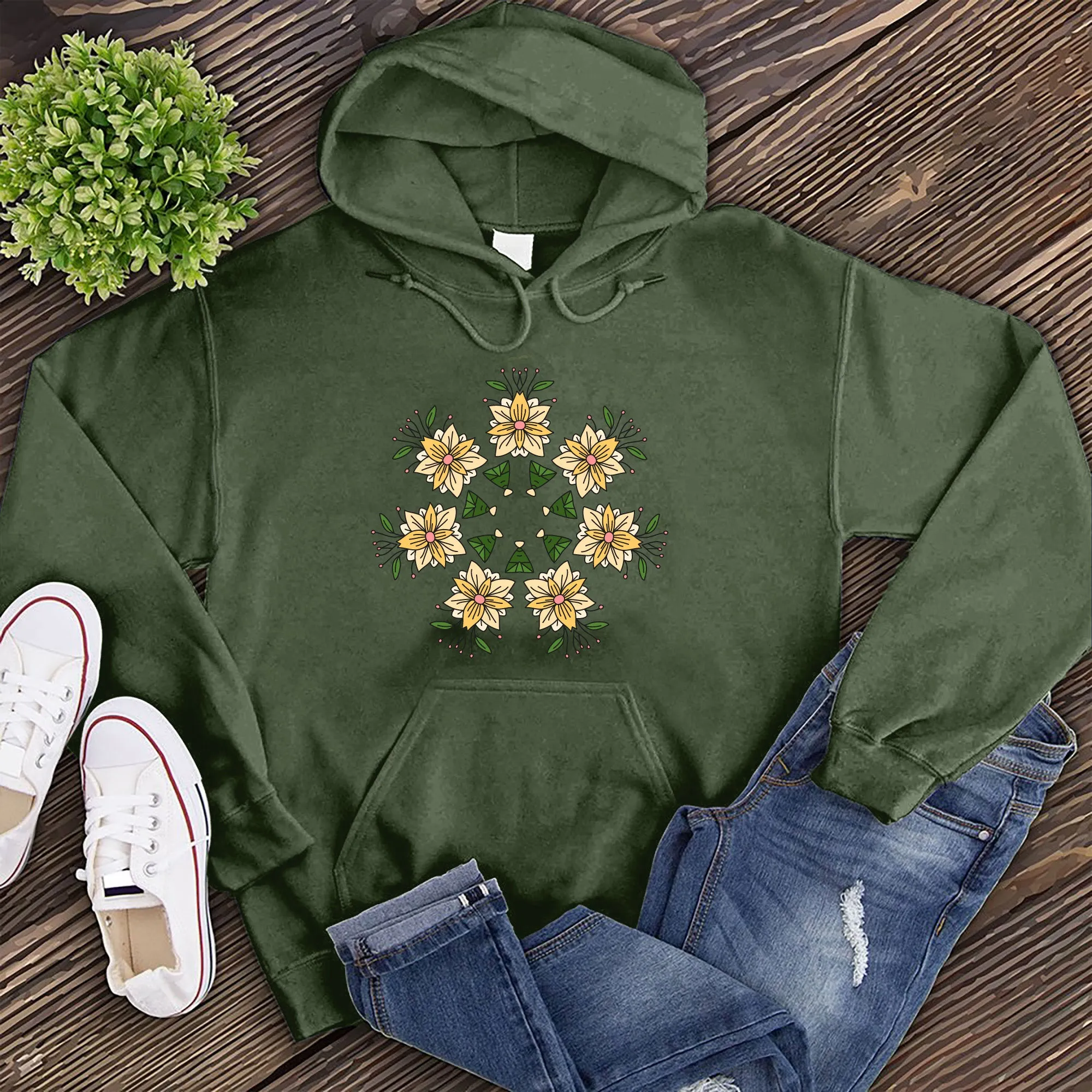 Floral Kaleidoscope Hoodie