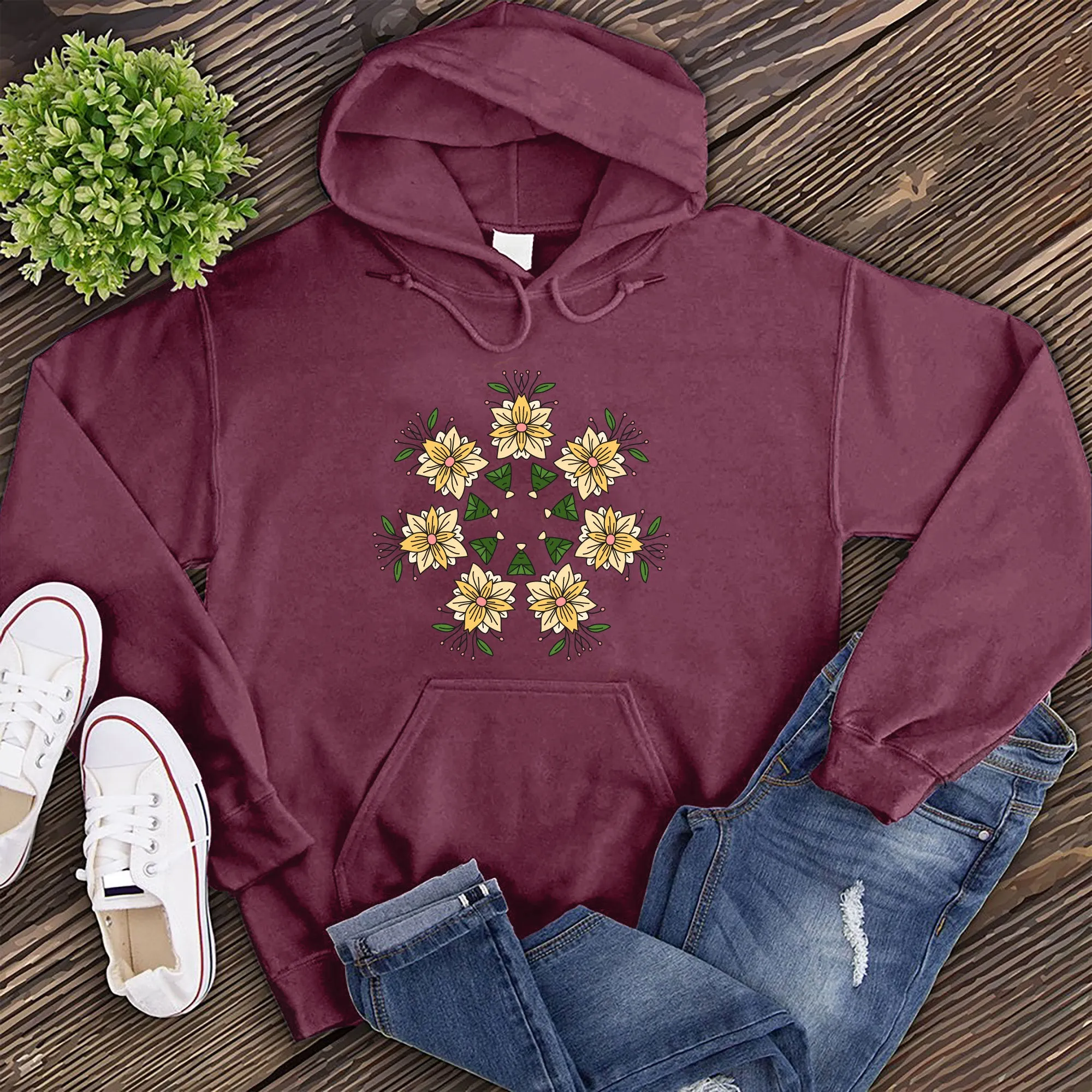 Floral Kaleidoscope Hoodie