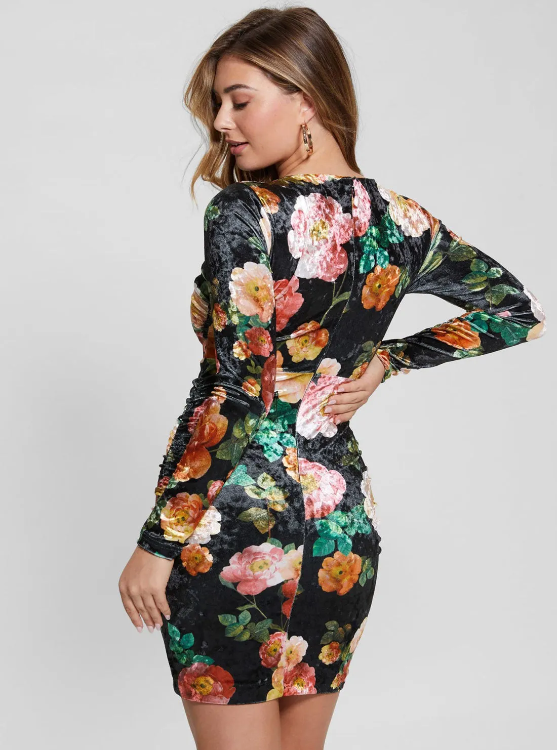 Floral Tess Velvet Mini Dress