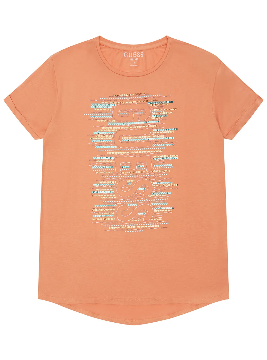 Fuji Sunrise Sequined Logo T-Shirt (7-16)