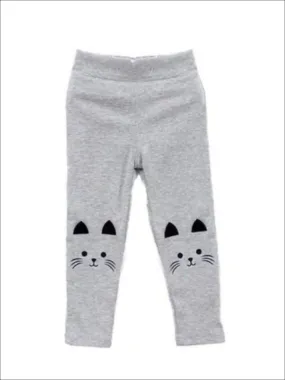 Girls Kitty Stretchy Leggings