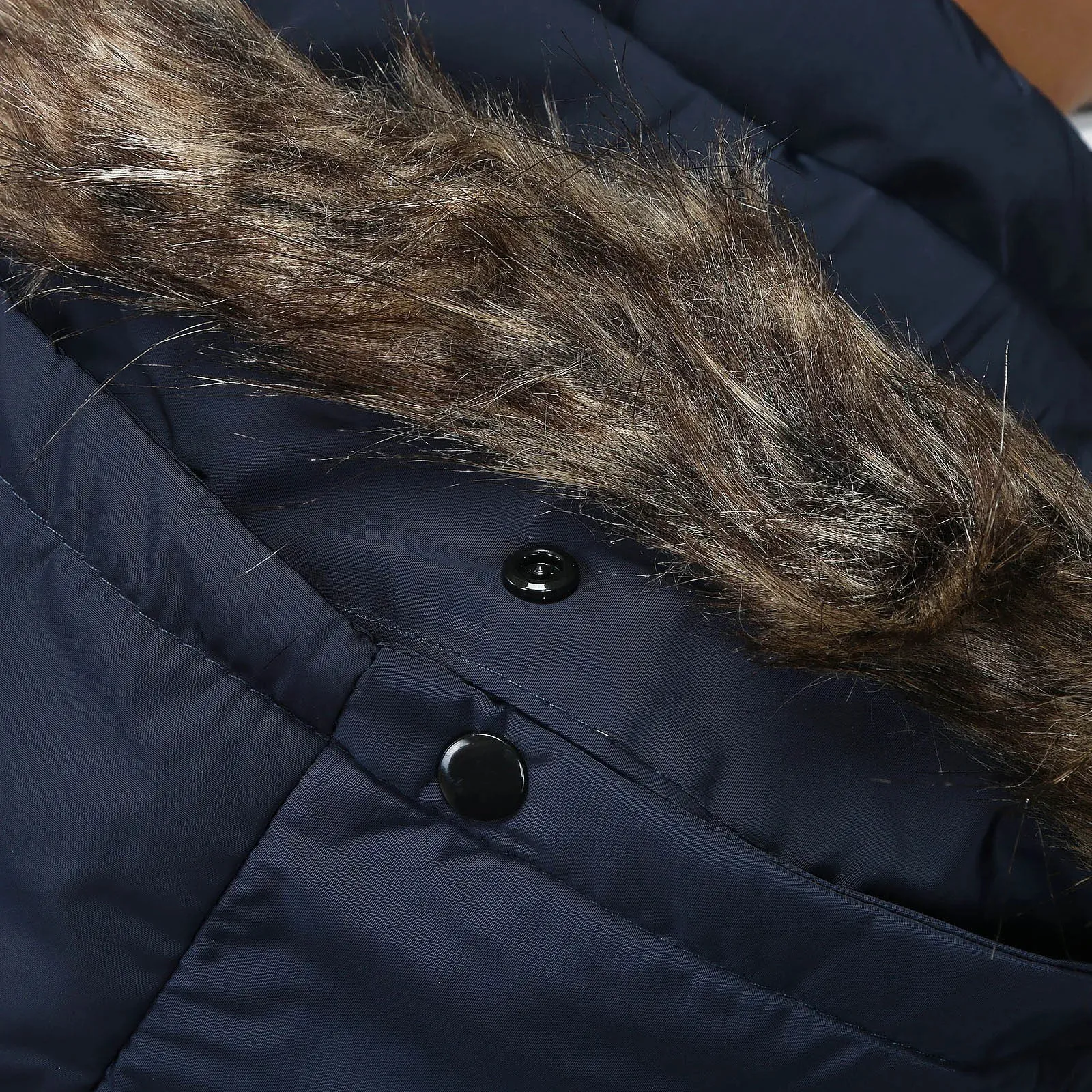 Grijsop - Parka Winterjas Heren – Lang Model met Verstelbare Capuchon en Bontkraag