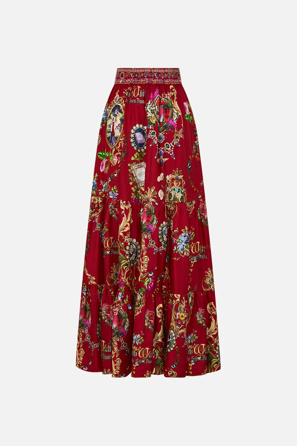 HIGH WAISTED TIERED SKIRT JUST ONE BITE SNOW WHITE