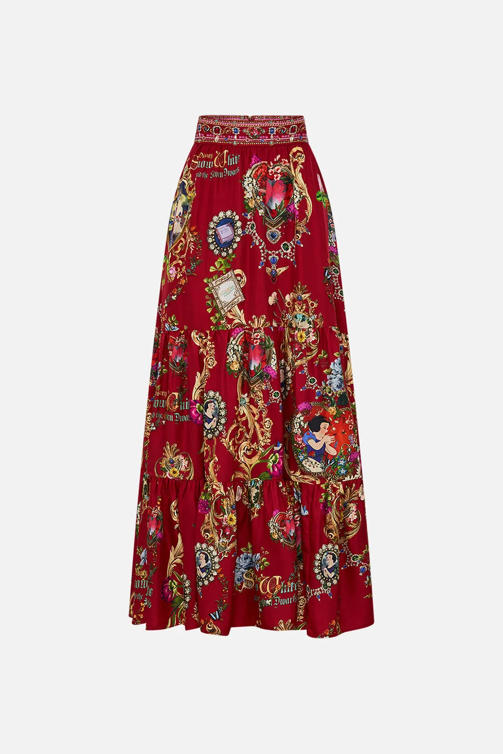 HIGH WAISTED TIERED SKIRT JUST ONE BITE SNOW WHITE