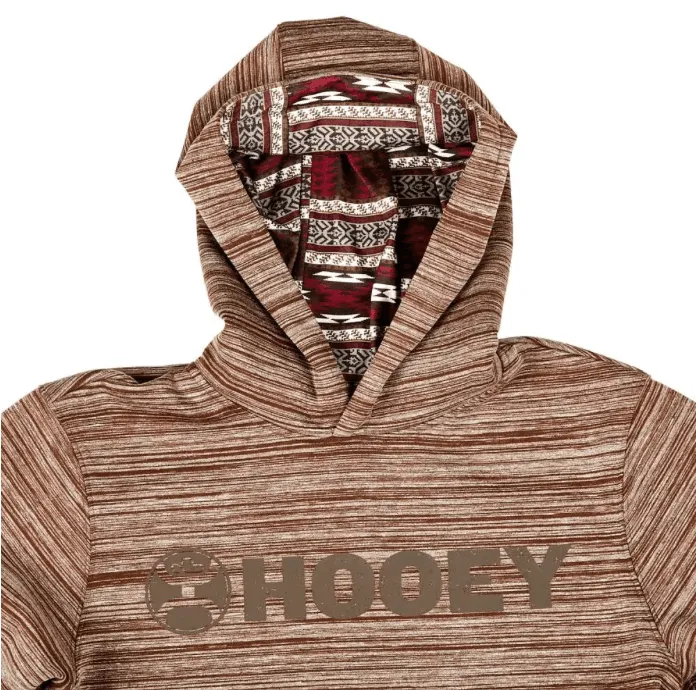 Hooey Youth “Lock Up” Brown Space Dye Hoodie HH1177BR-Y