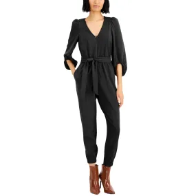 INC - Zip-Front Belted Jumpsuit