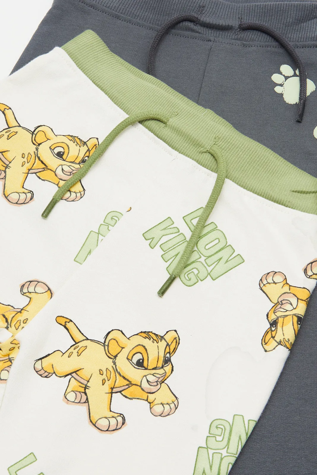 Infant Boys Brown And Cream Simba Print Joggers Set (Pack of 2)