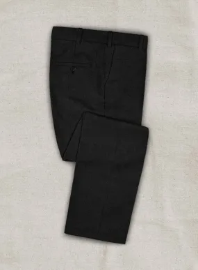 Italian Wool Cashmere Black Pants