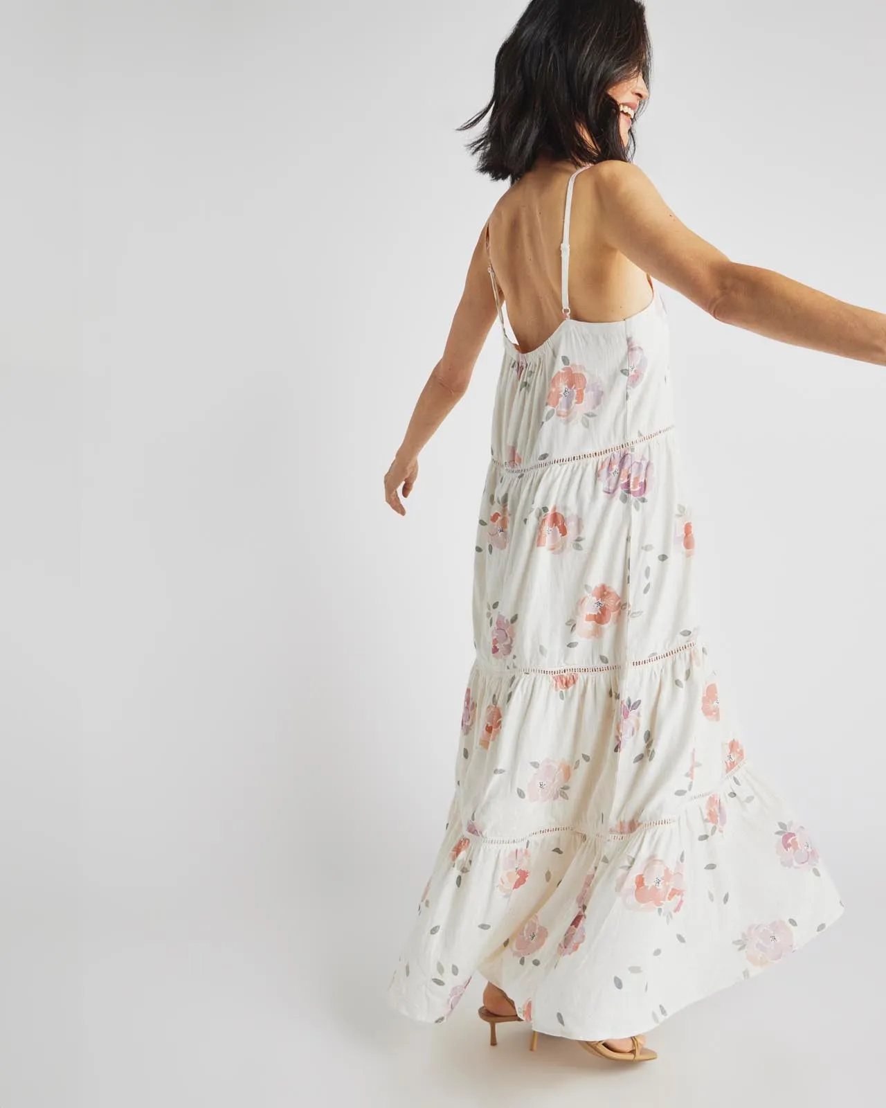 Jaqueline Spring Rose Maxi Dress