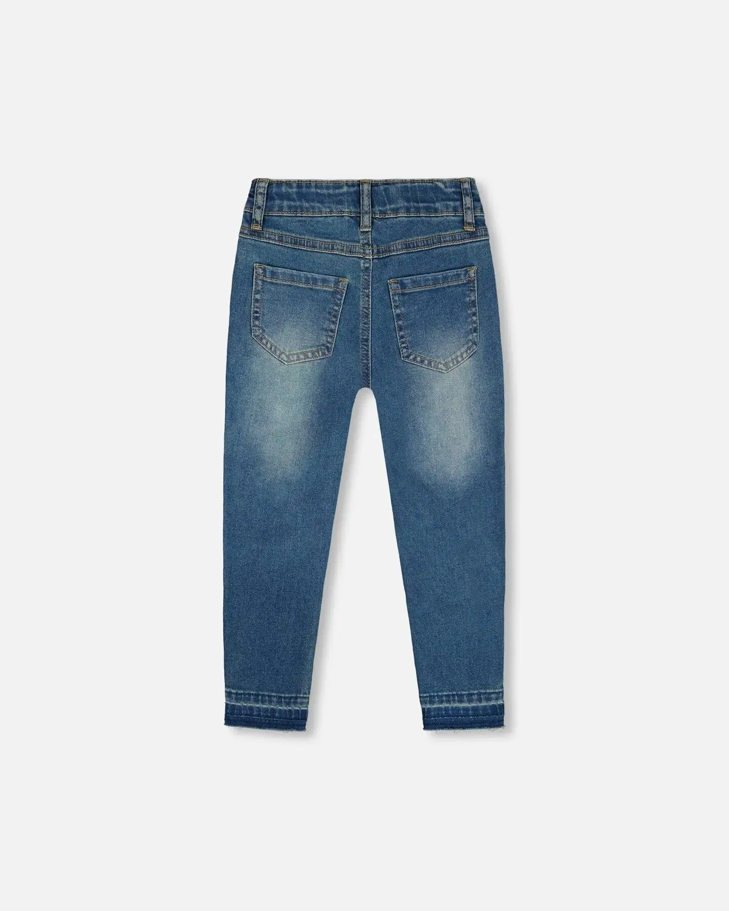 Jeans With Embroidery Patch Blue Denim