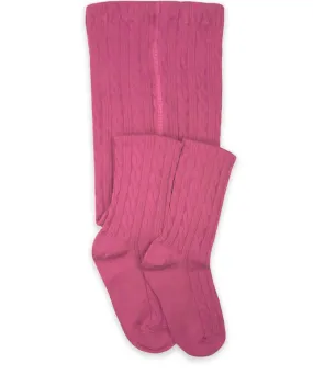 Jefferies Cable Knit Tights - Rose  (Final Sale)