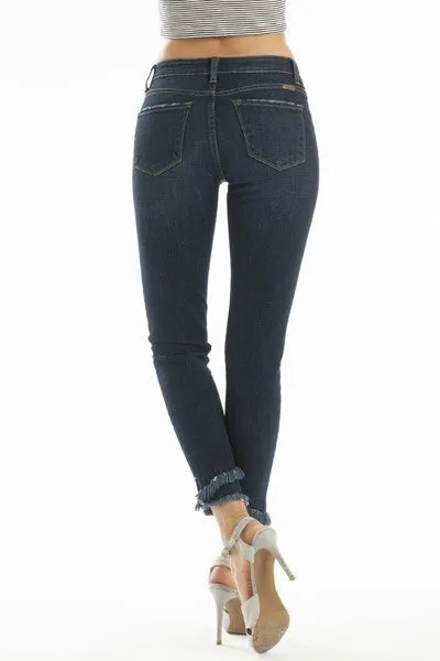 KanCan Dark Mid Rise Super Skinny Jeans