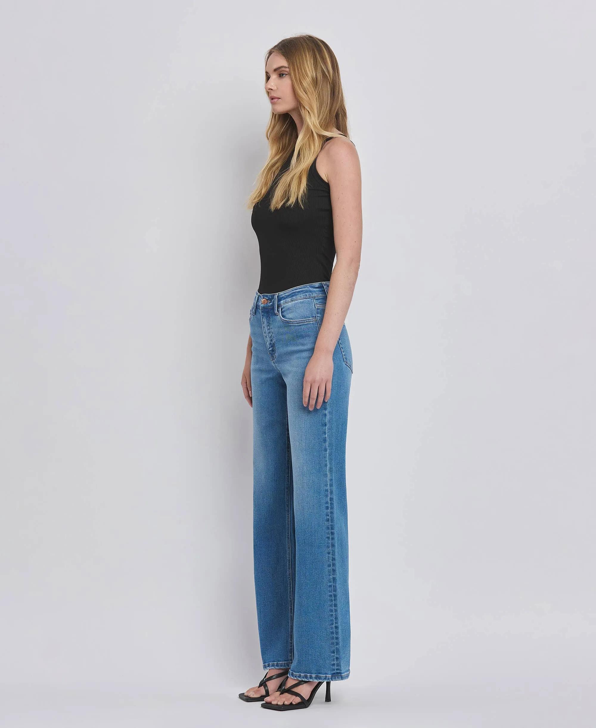 Kari High Rise Wide Leg Jeans