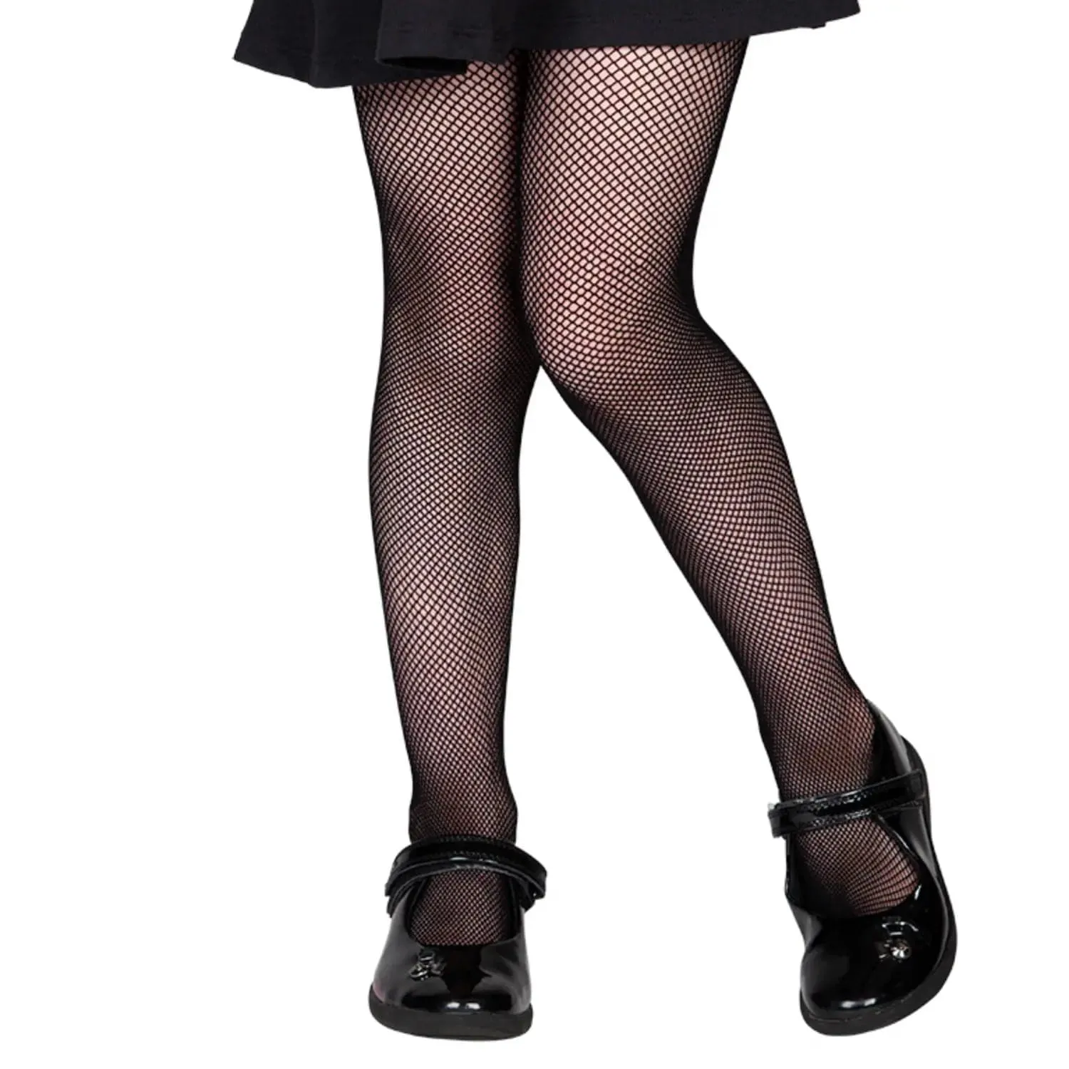 Kids Black Fishnet Tights Punk Gothic Fancy Dress Accessory