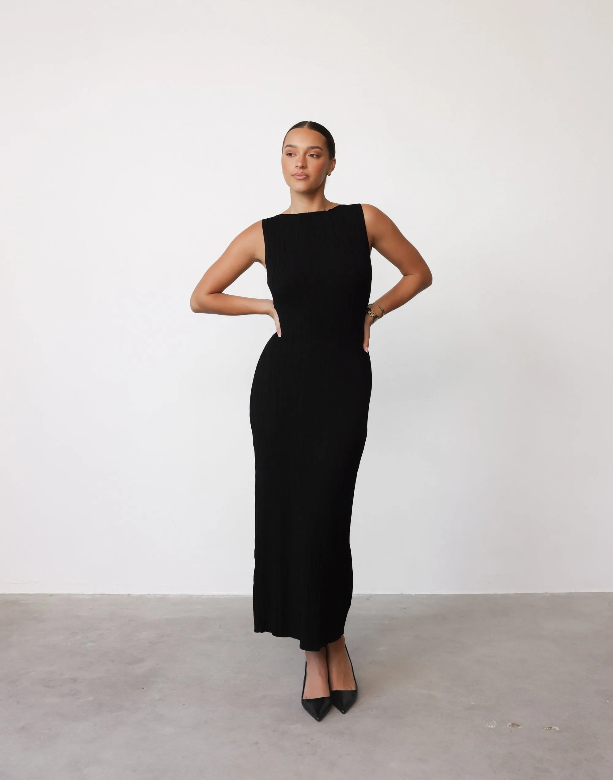 Kienna Maxi Dress (Black)