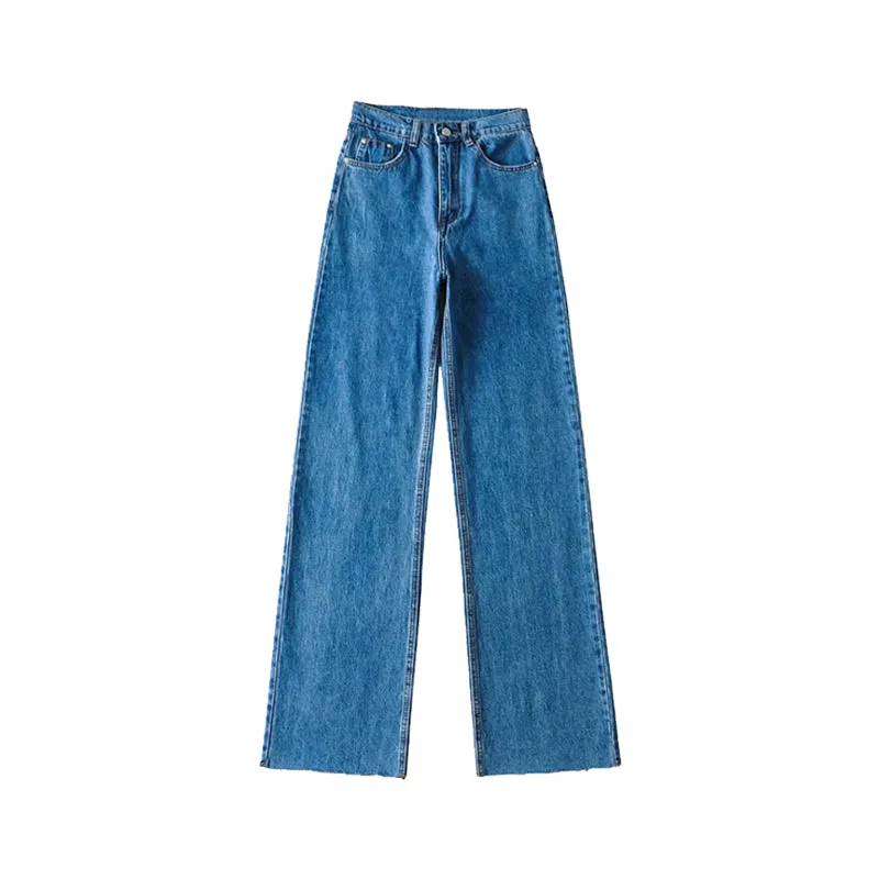 Kinsley Denim Jeans High Waist Straight Leg Baggy Pants