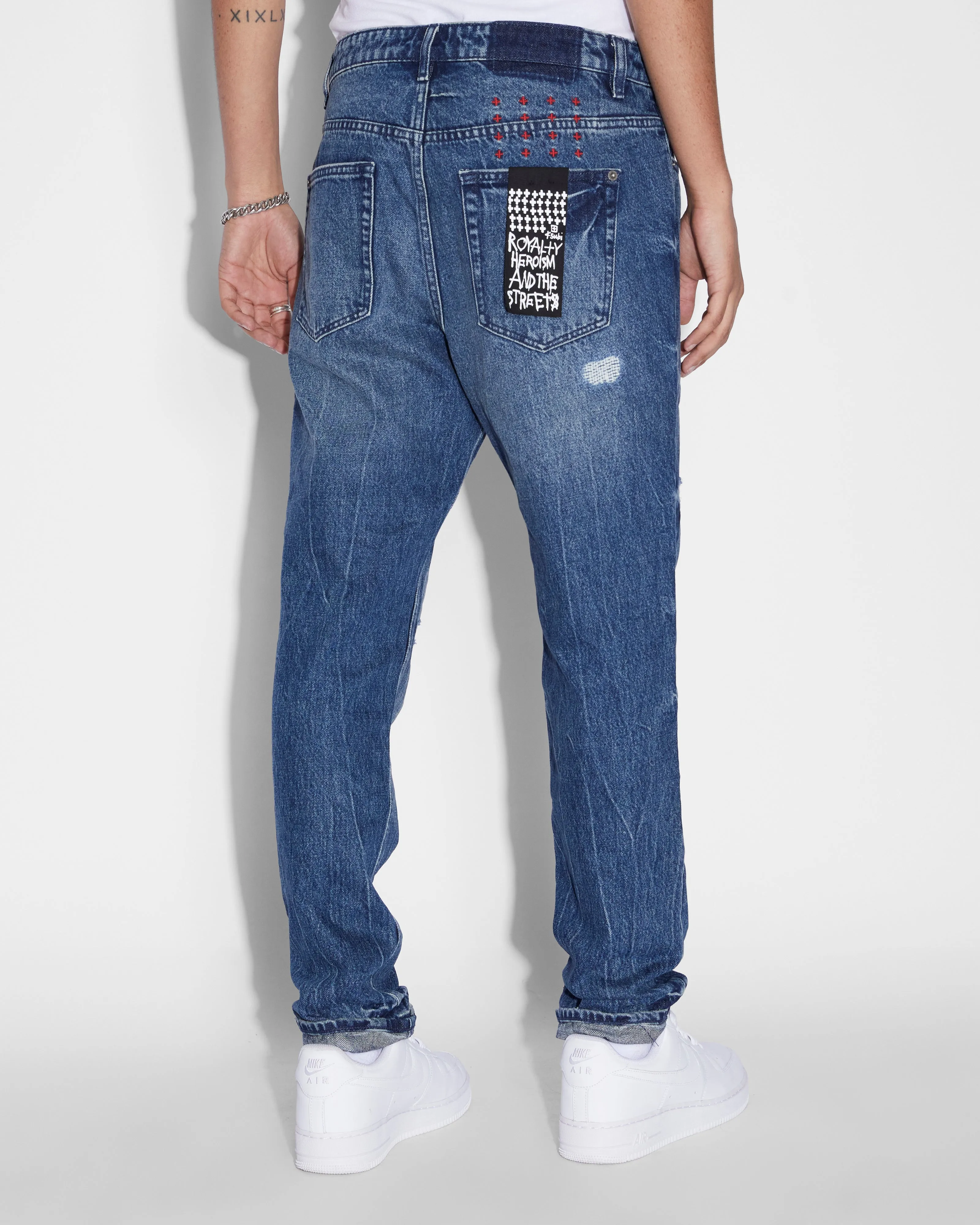 Ksubi Wolfgang Hilite Trashed Jean Medium Blue