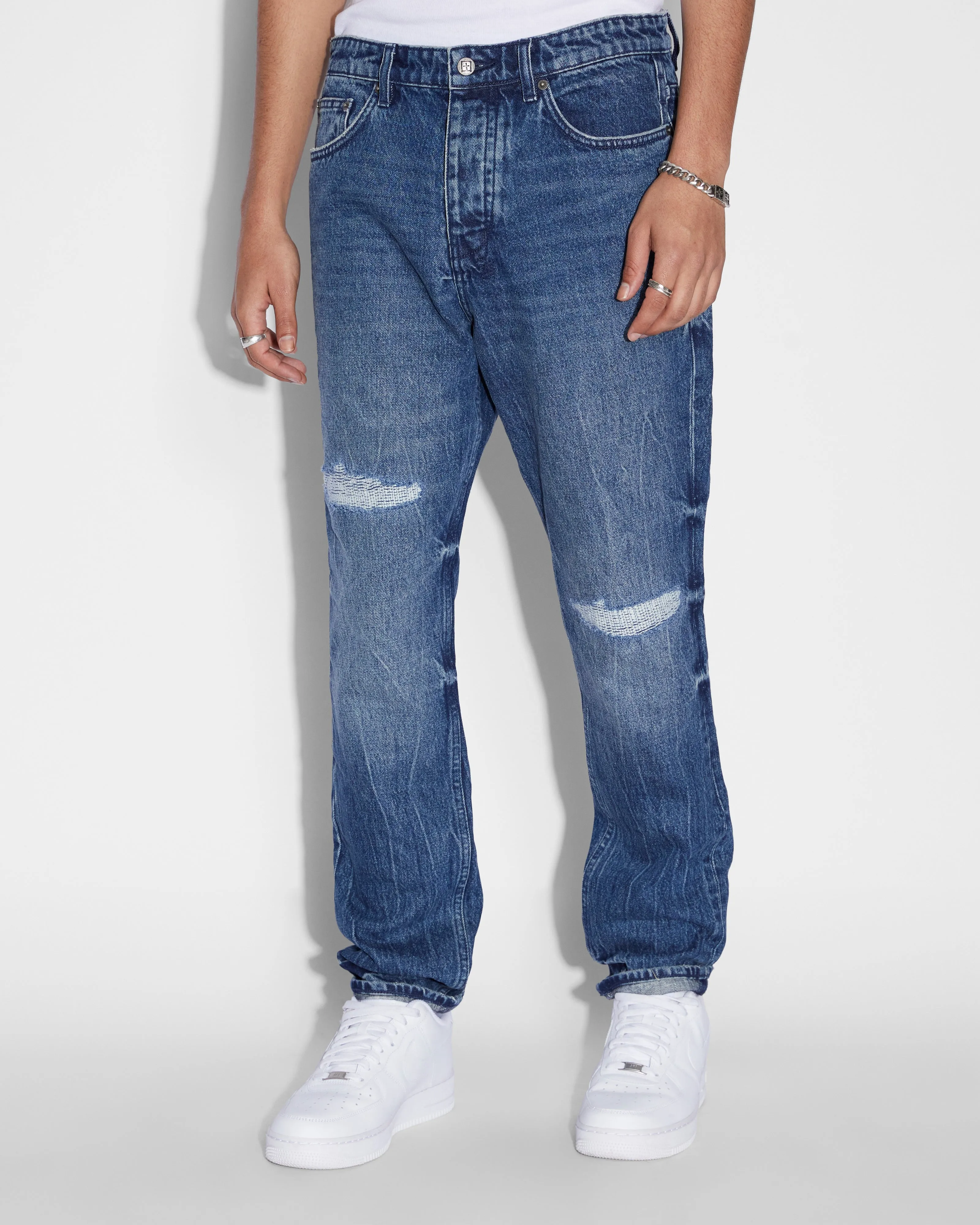 Ksubi Wolfgang Hilite Trashed Jean Medium Blue