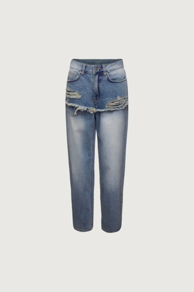 LAYERED EFFECT JEANS