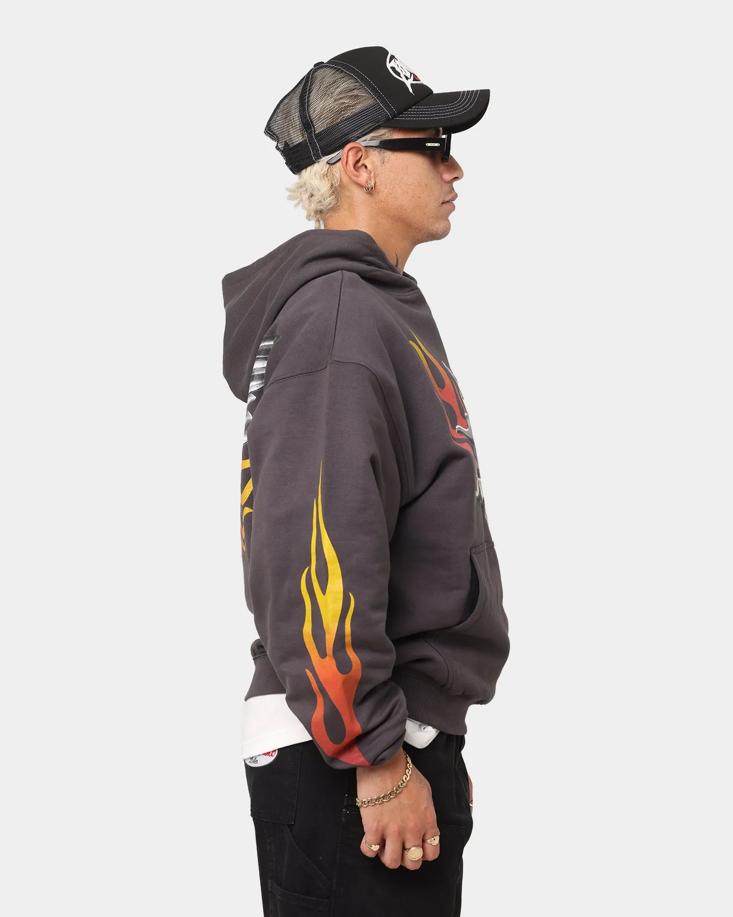 Loiter Biker Hoodie Vintage Black