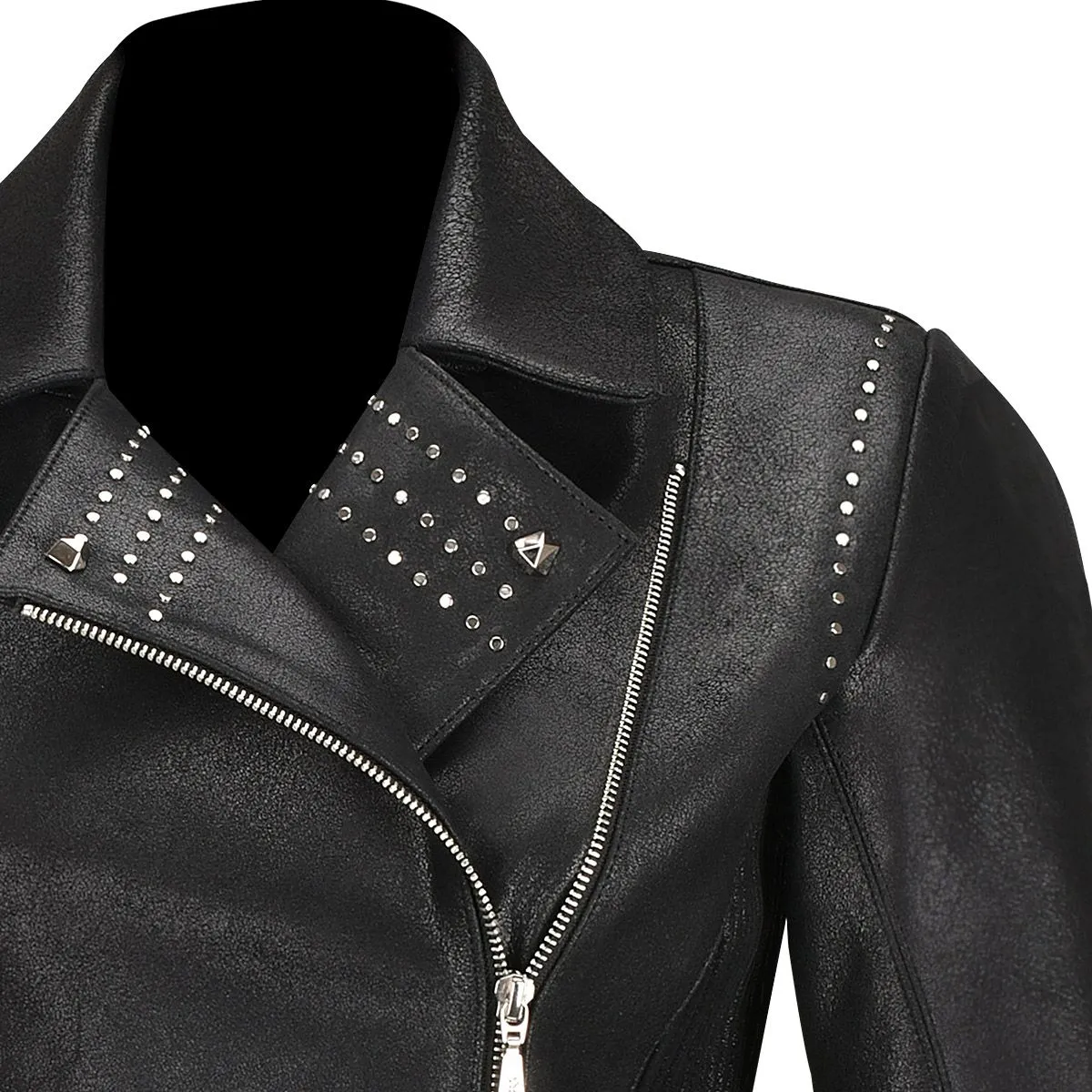 M293COC - Cuadra black western fashion lambskin leather jacket for women