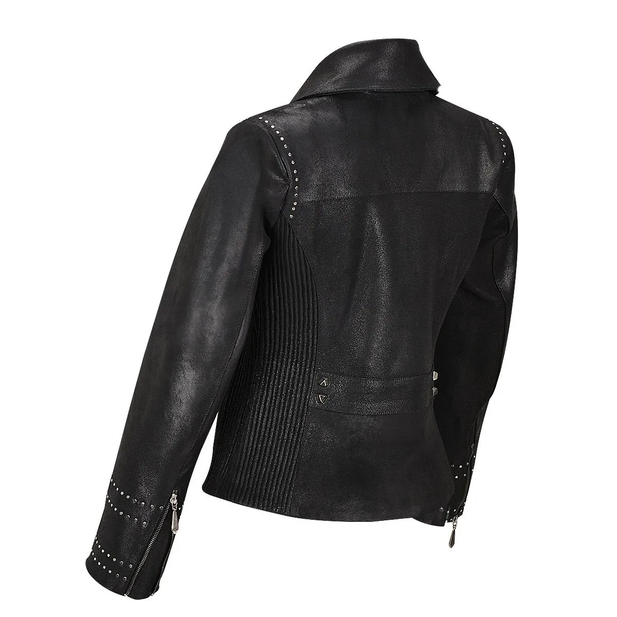 M293COC - Cuadra black western fashion lambskin leather jacket for women