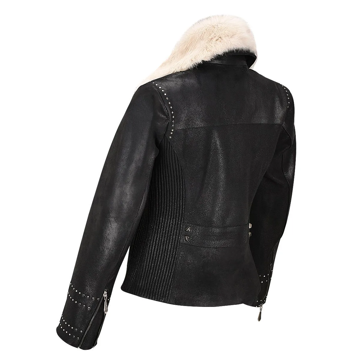 M293COC - Cuadra black western fashion lambskin leather jacket for women