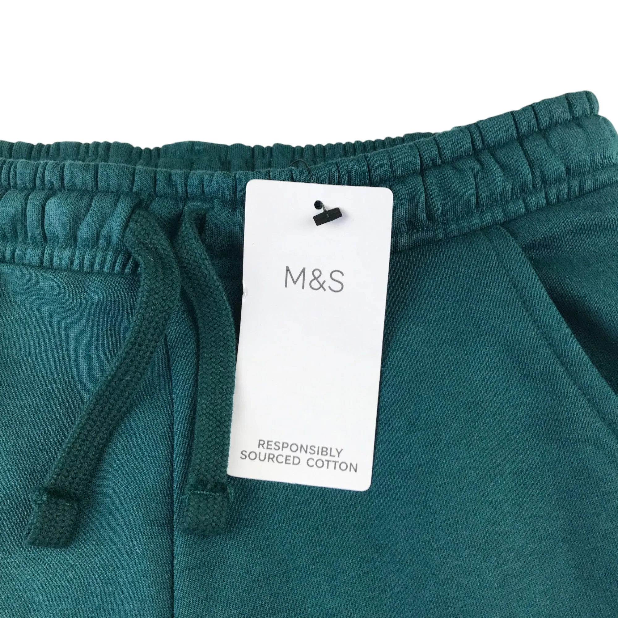 M&S joggers 9-10 years teal turquoise casual cuffed legs