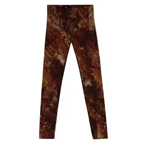 Melted Copper Men's Leggings, Rave Pants, Festival Tights, Gym, Wrestling Tights, Yoga