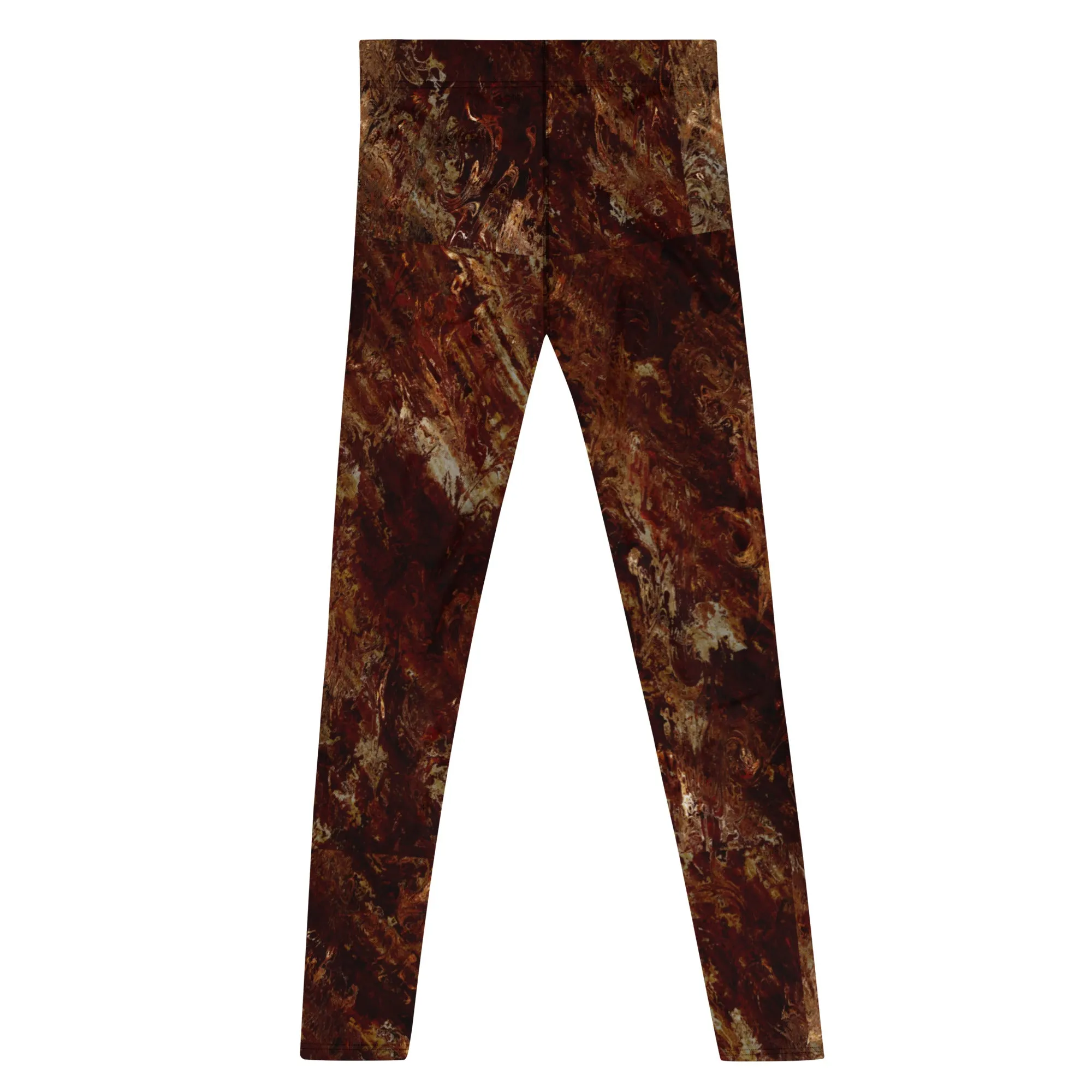 Melted Copper Men's Leggings, Rave Pants, Festival Tights, Gym, Wrestling Tights, Yoga