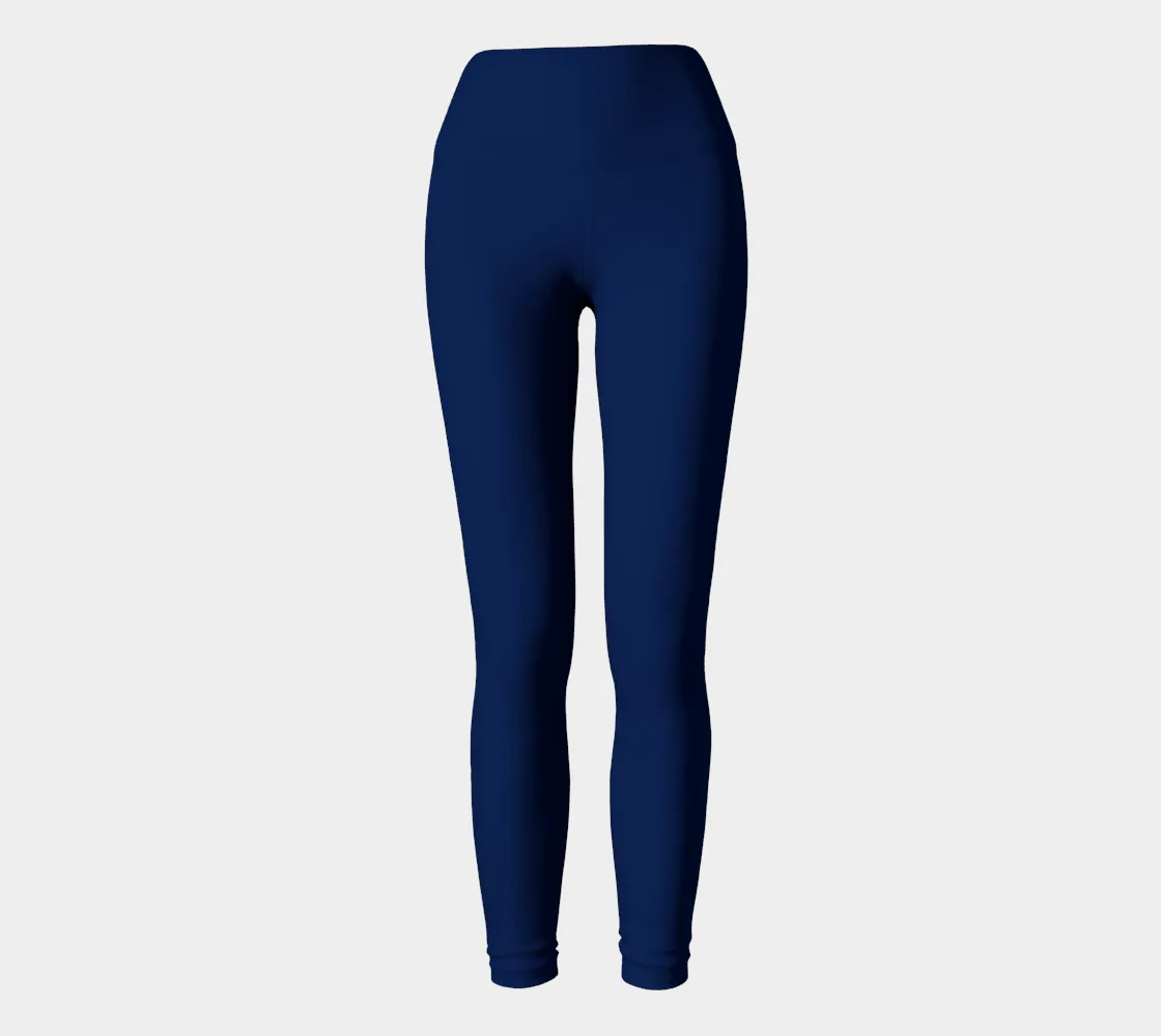 Morning Glory Blue Yoga Leggings