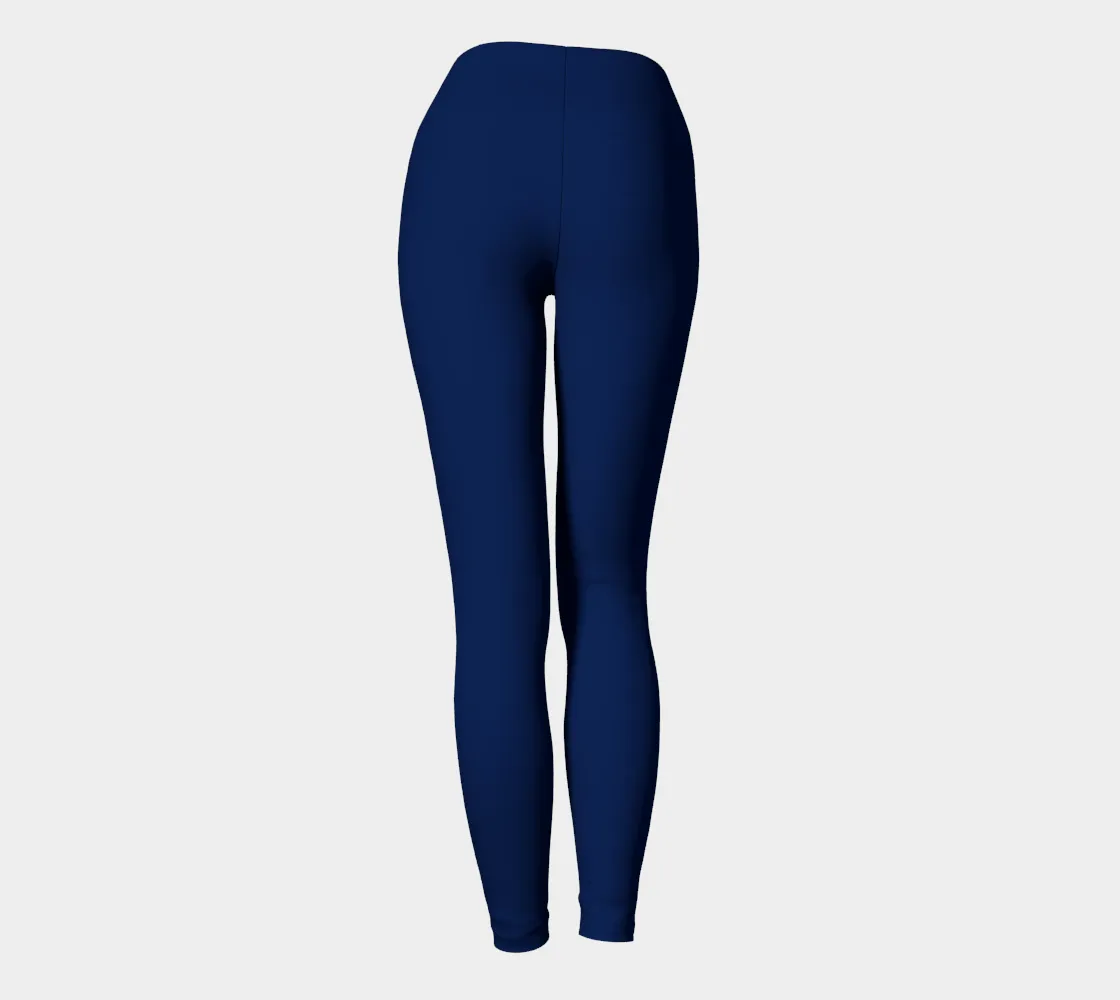 Morning Glory Blue Yoga Leggings