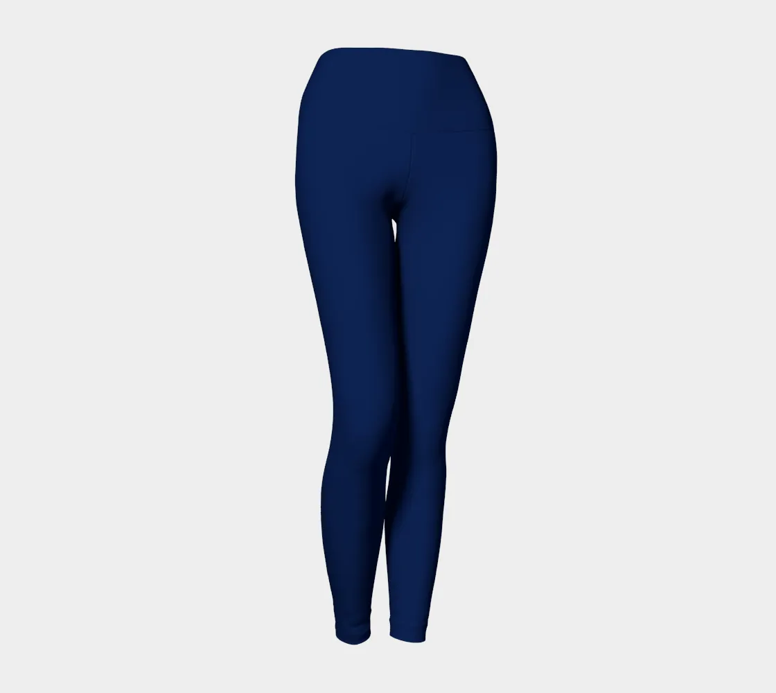 Morning Glory Blue Yoga Leggings