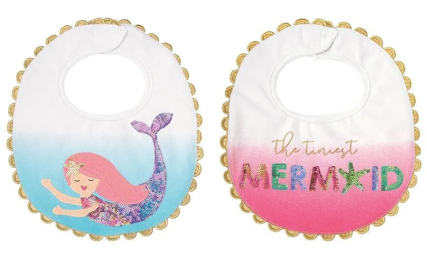 Mud Pie Mermaid Ombre Bib