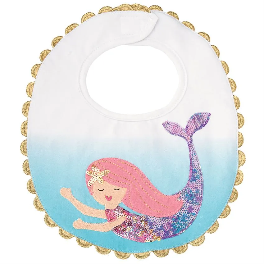 Mud Pie Mermaid Ombre Bib