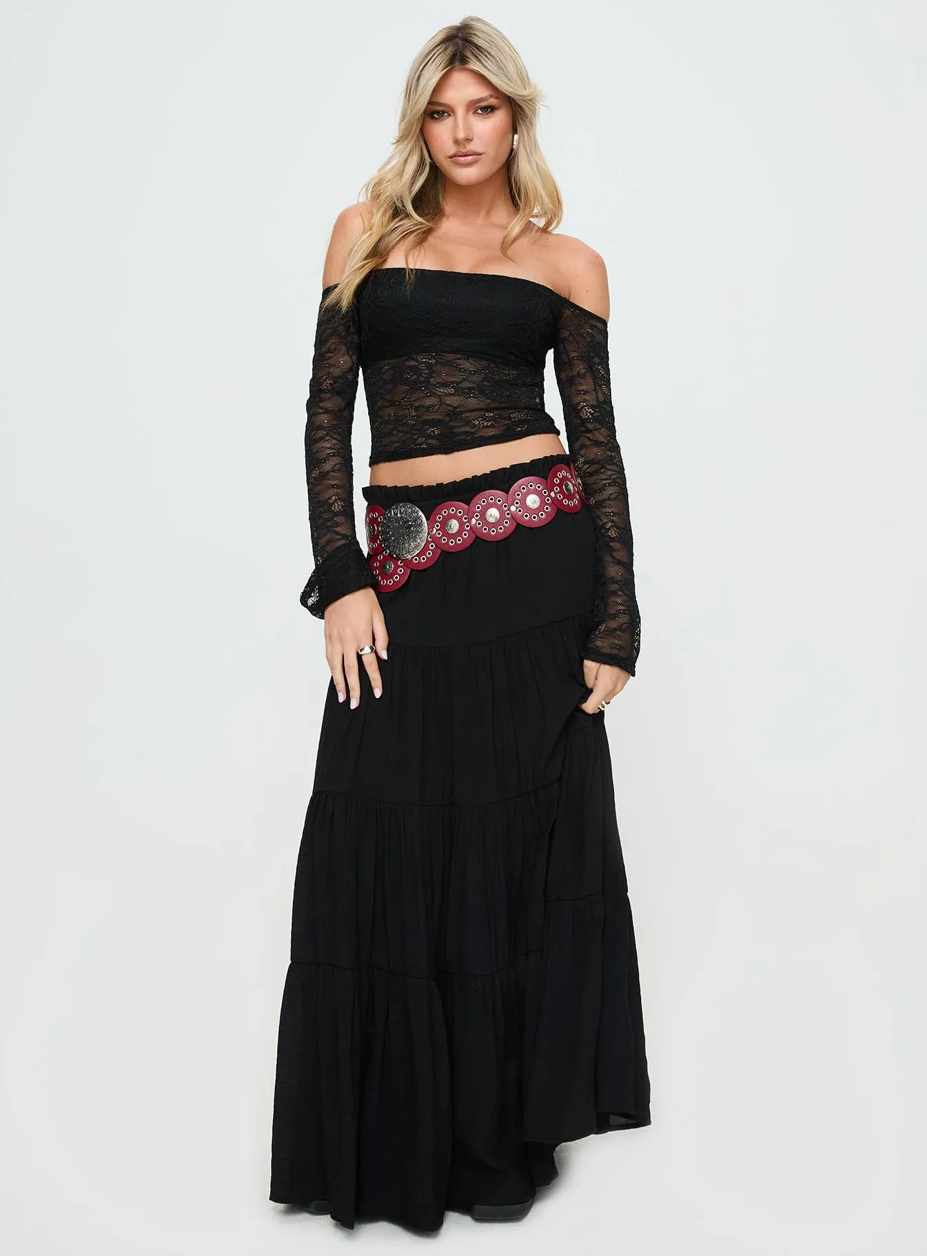 Mya Maxi Skirt Black