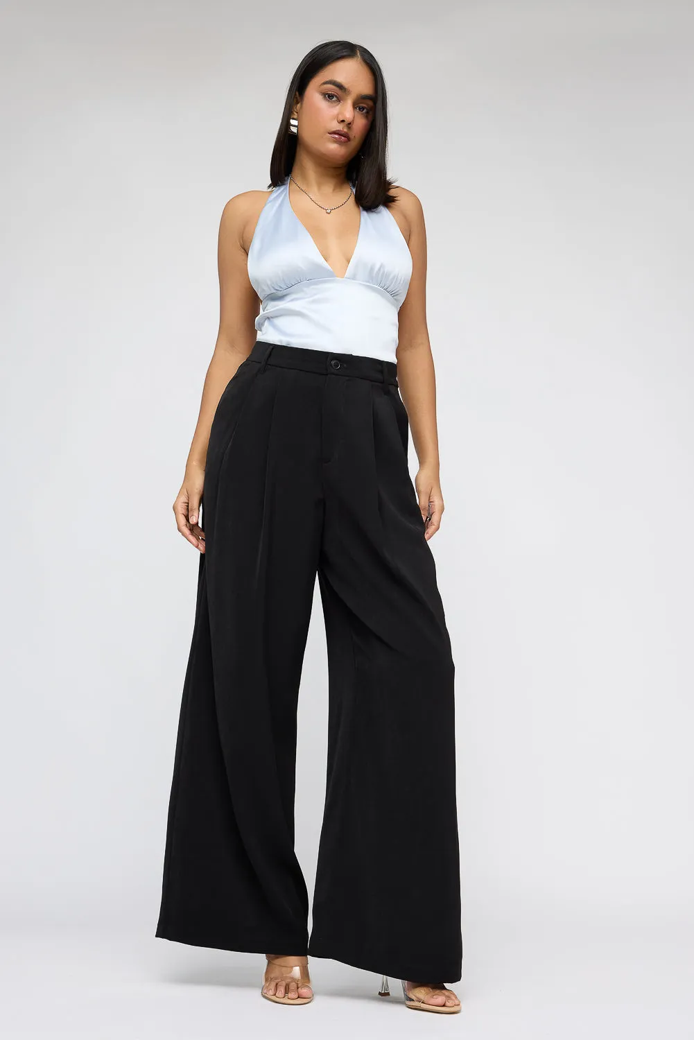 Noir Super Flared Korean Pants