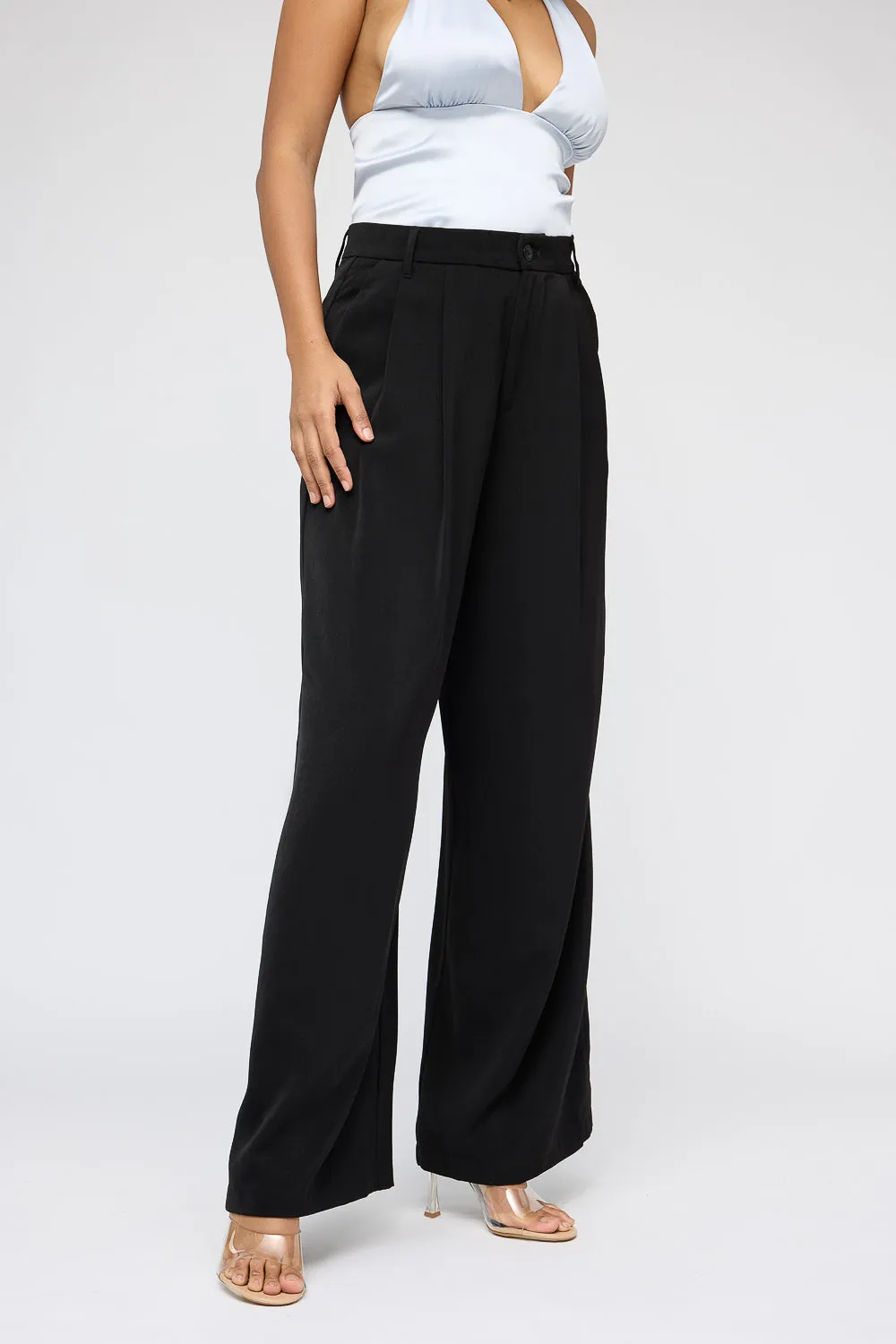 Noir Super Flared Korean Pants