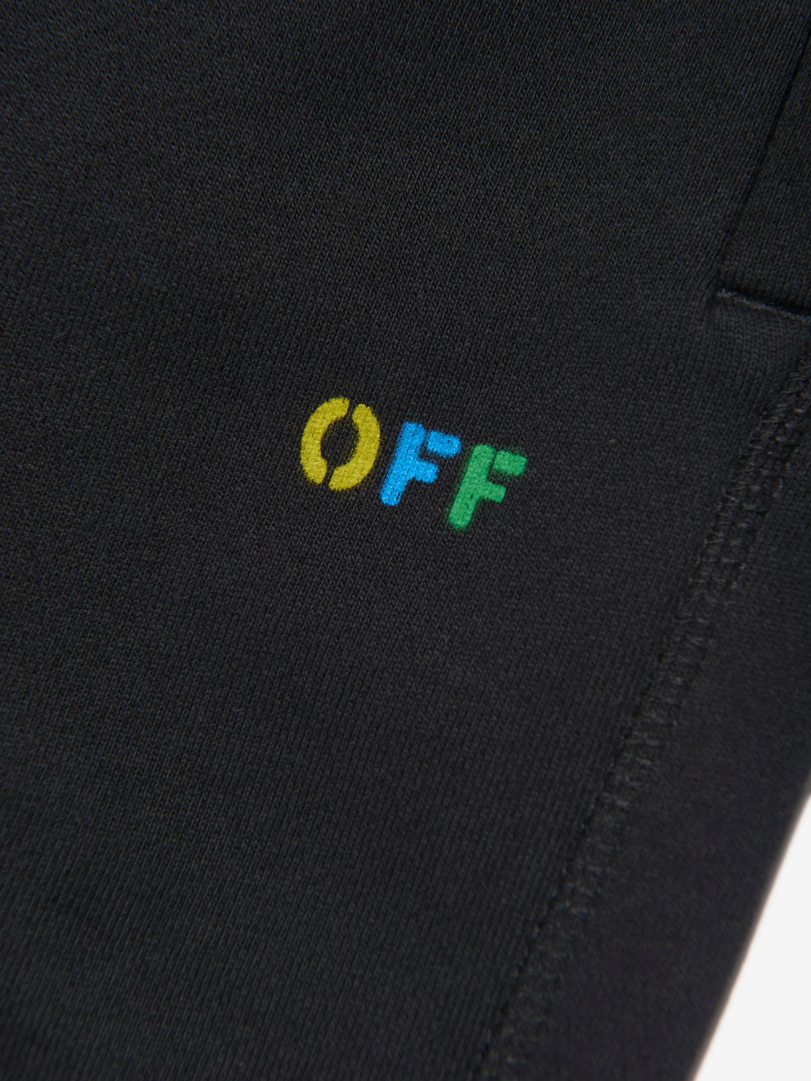 Off-White Kids Diagonal Rainbow Joggers in Black